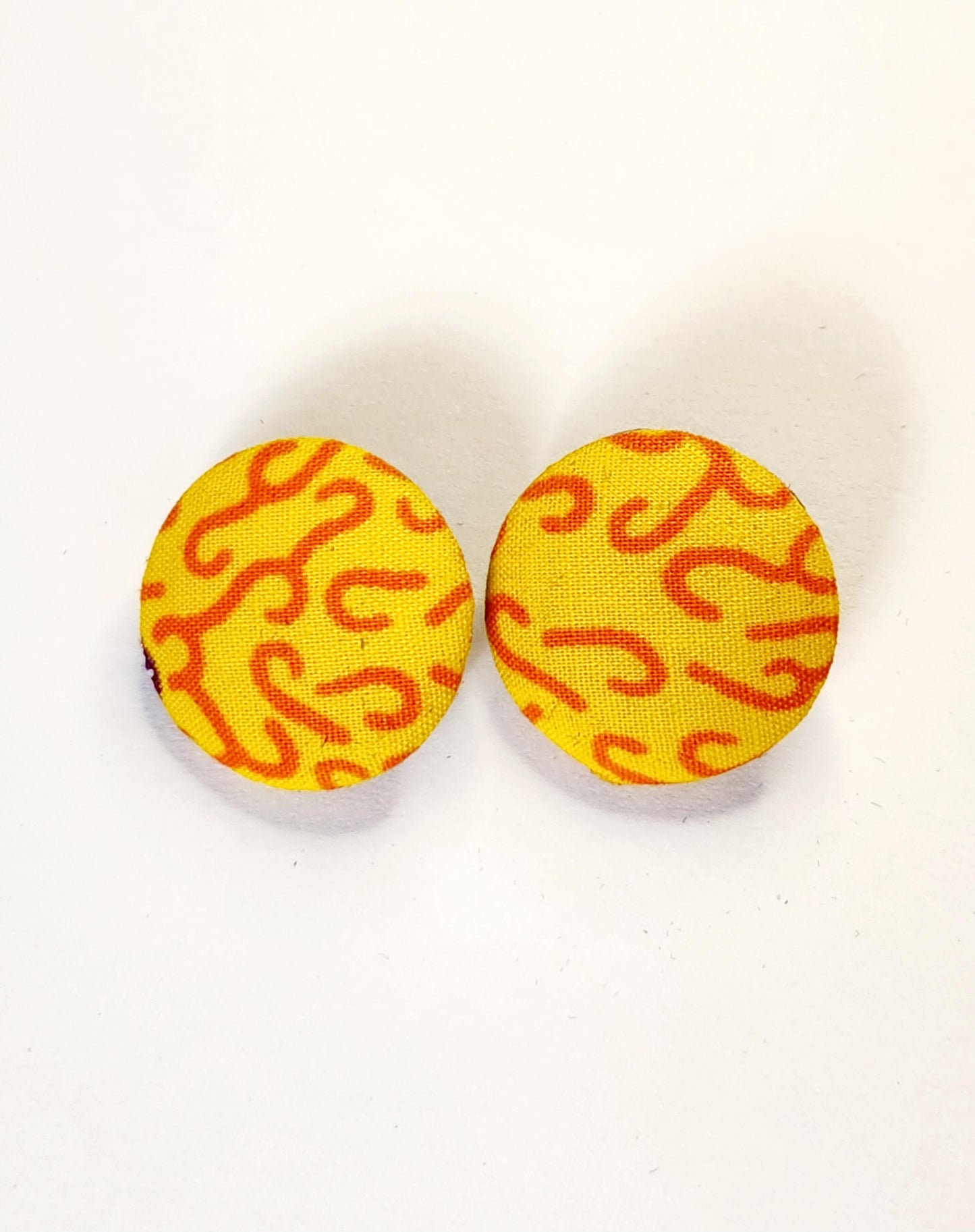 Boucles d'oreilles Sanjola en tissu wax imprimé africain