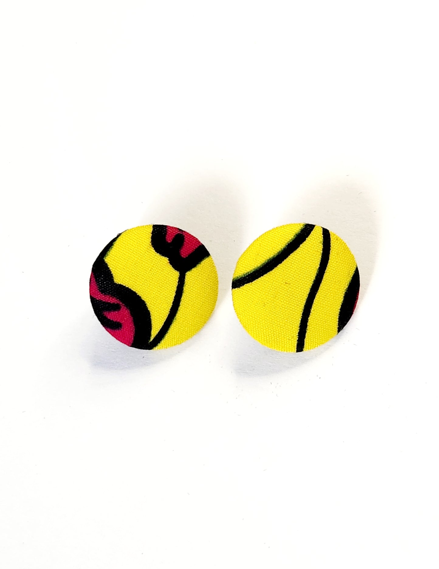 Boucles d'oreilles Sanjola en tissu wax imprimé africain