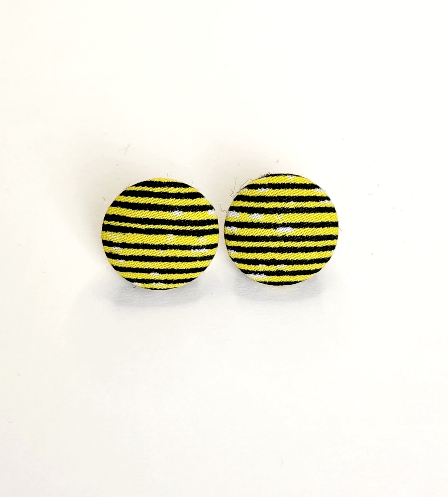 Boucles d'oreilles Sanjola en tissu wax imprimé africain