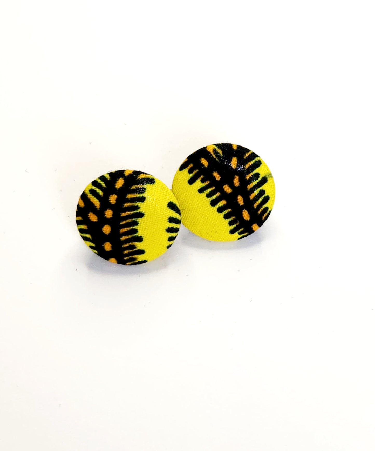 Boucles d'oreilles Sanjola en tissu wax imprimé africain
