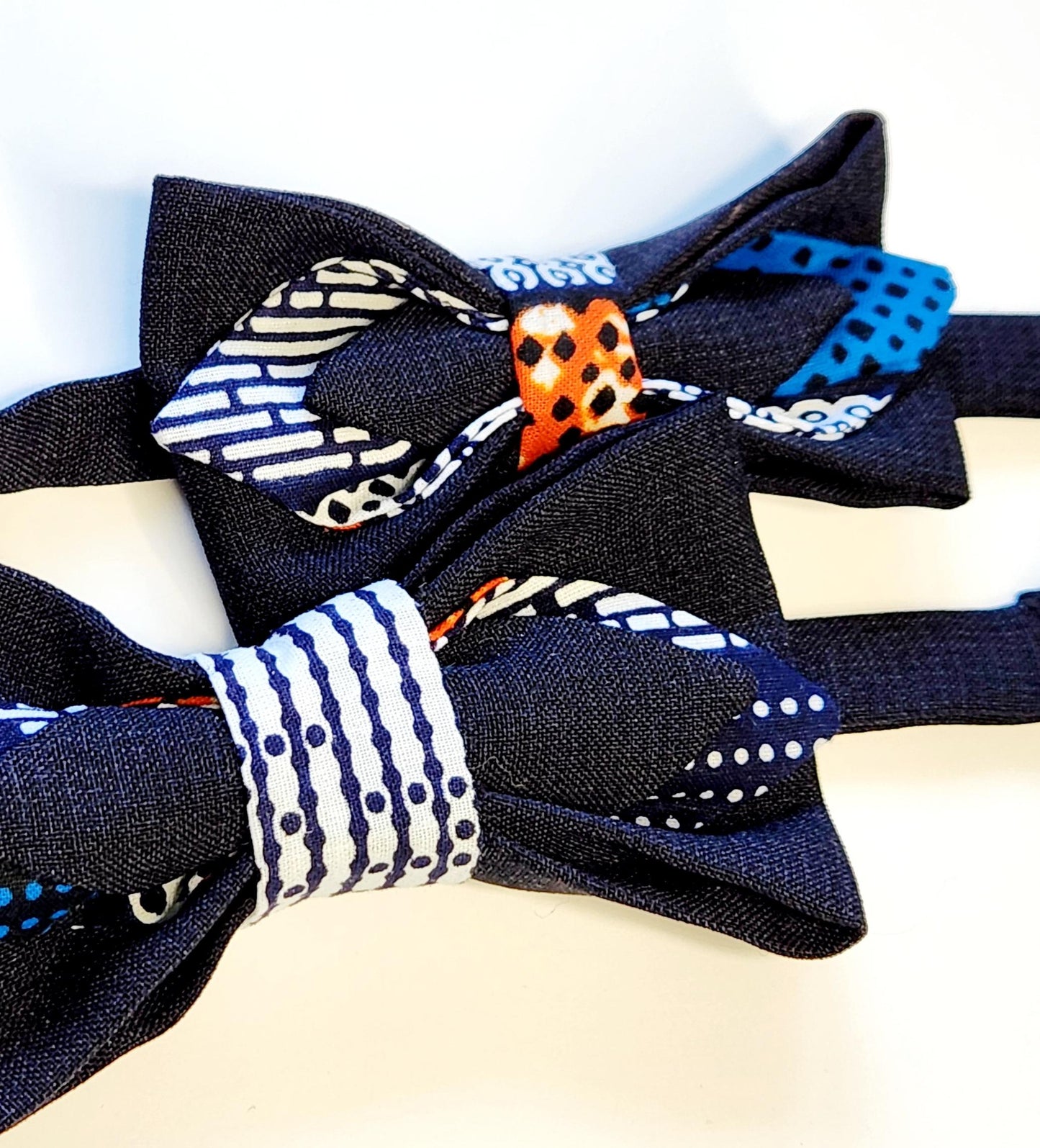 Ensemble nœuds papillons enfant et adulte en tissu wax imprimé africain