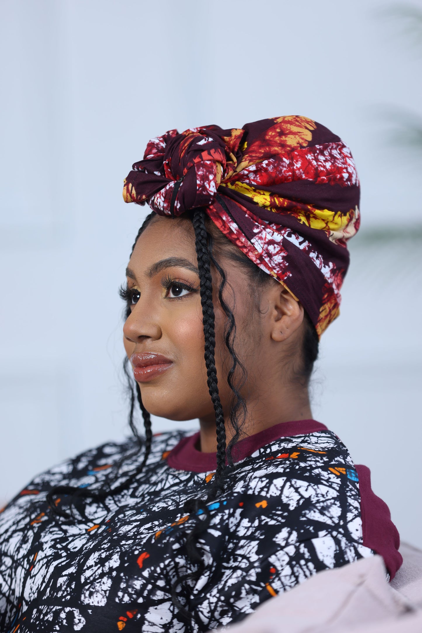 Headwrap Lisolo en tissu wax imprimé africain