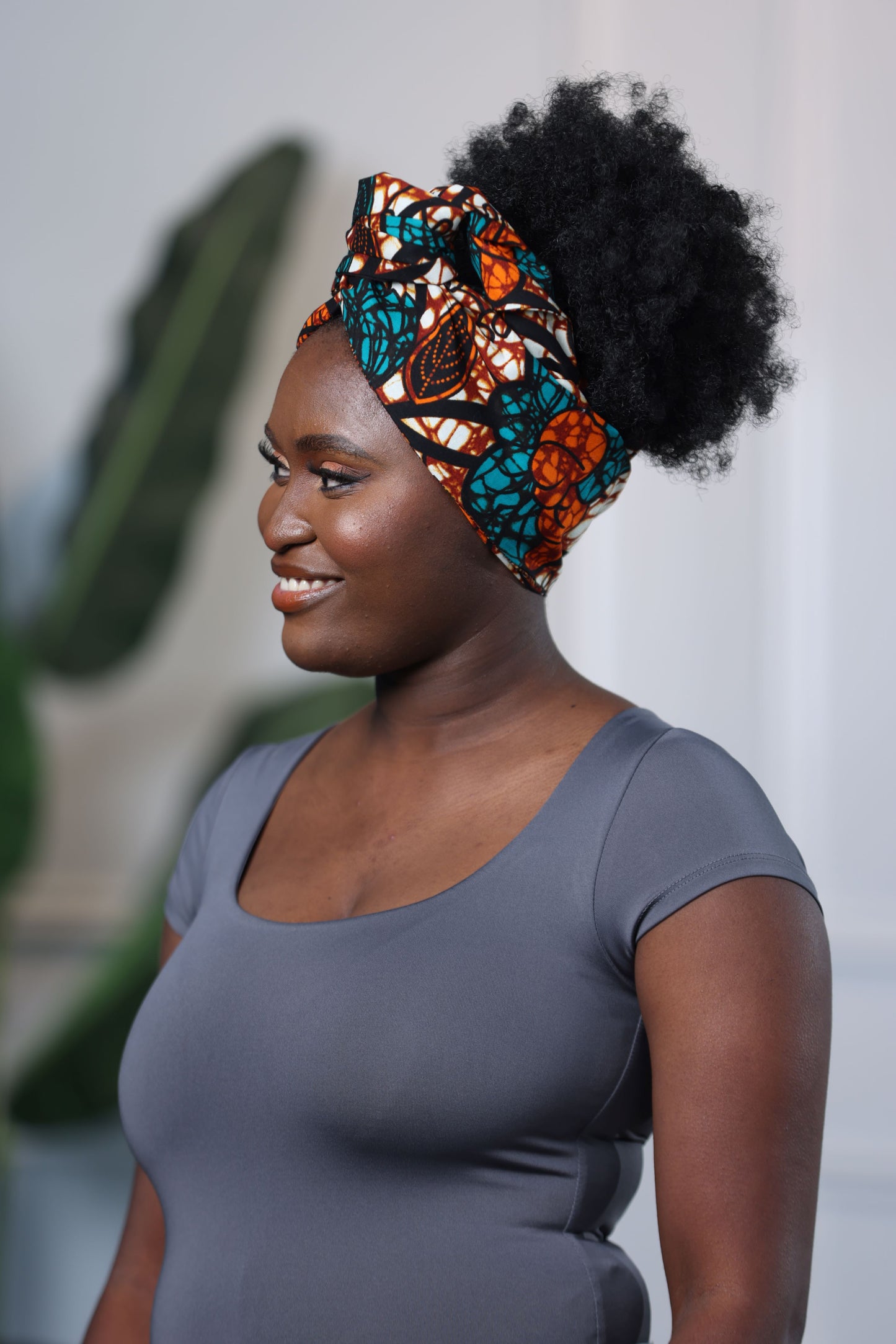 Bandeau flexible Kanga en tissu wax imprimé africain