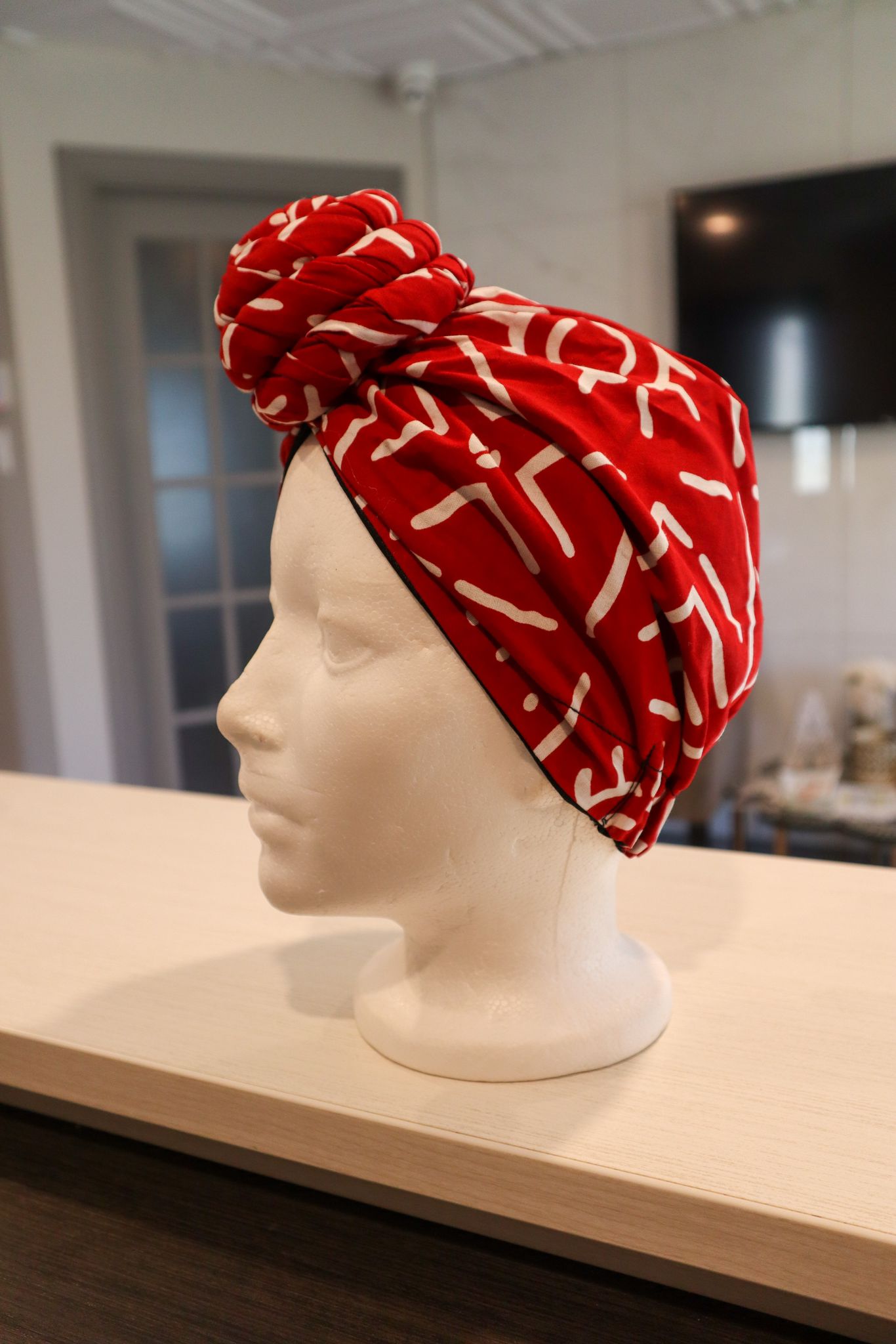 Turbans pré attaché en tissu imprimé africain