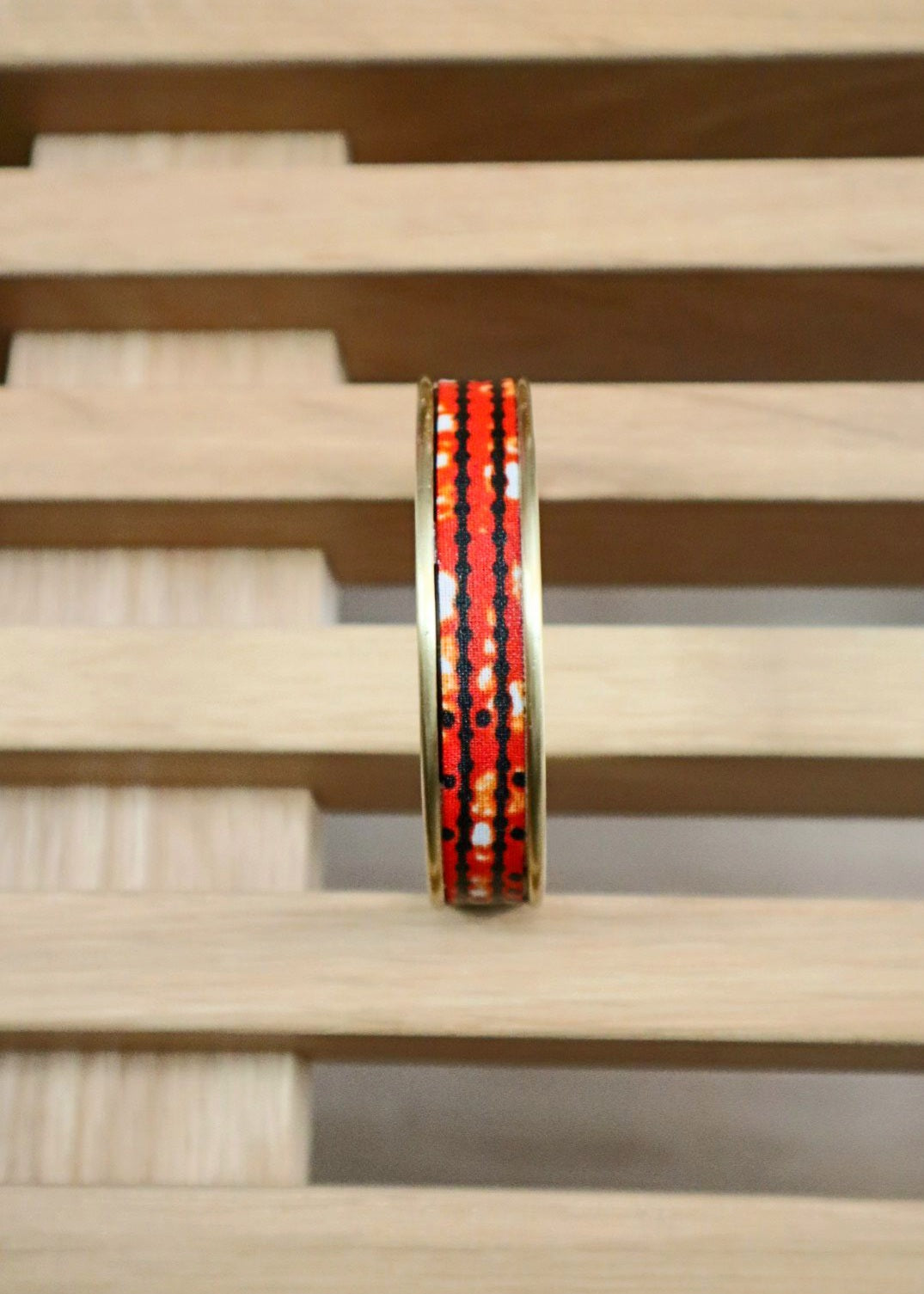 Bracelets Kumba manchettes réglables en laiton et tissu wax