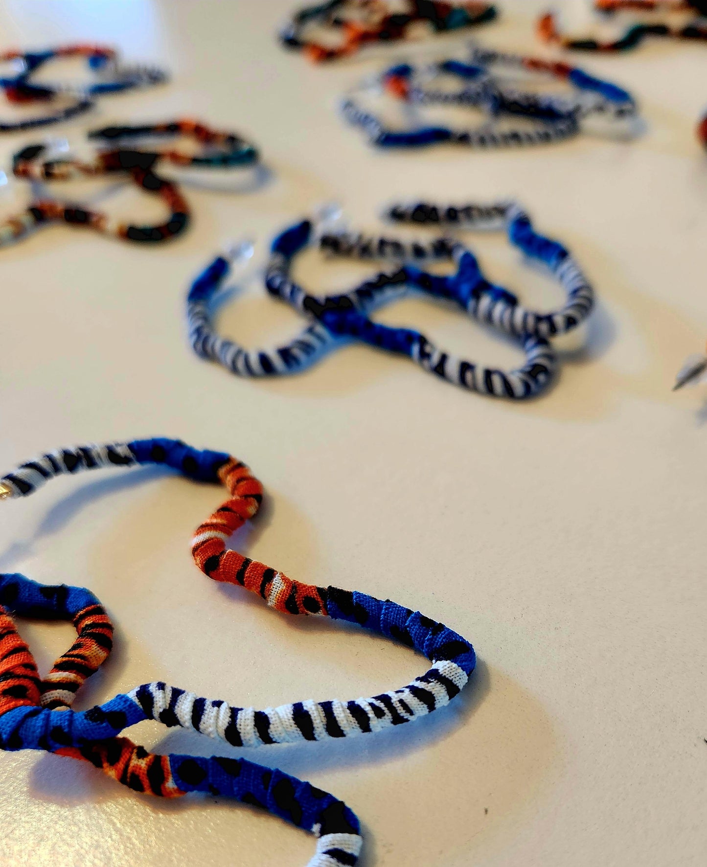 Boucles d'oreilles Kanisa en tissu wax carte Afrique