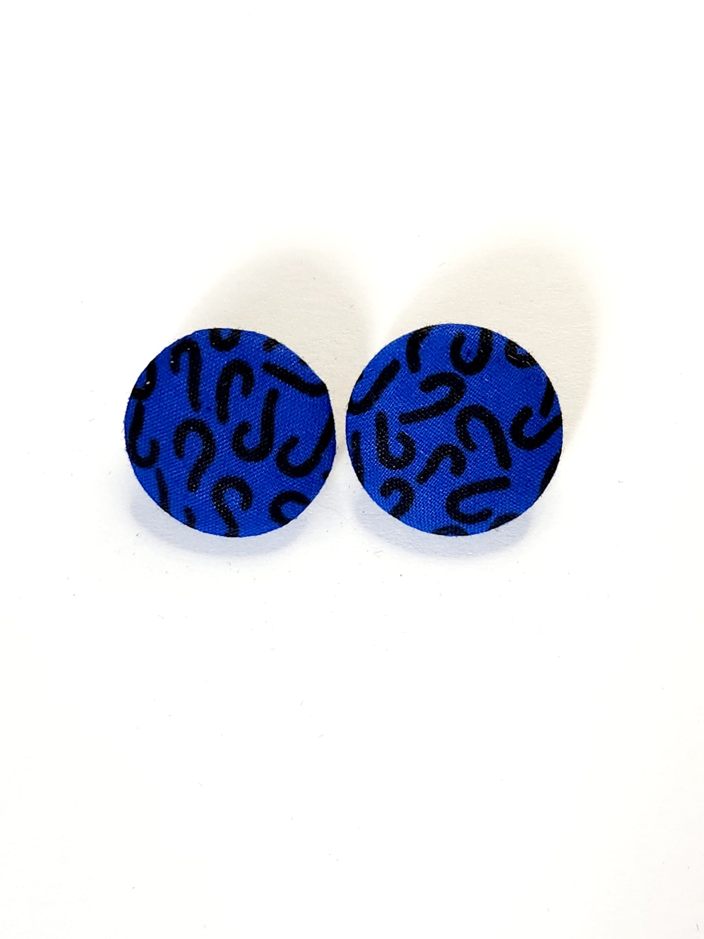 Boucles d'oreilles Sanjola en tissu wax imprimé africain