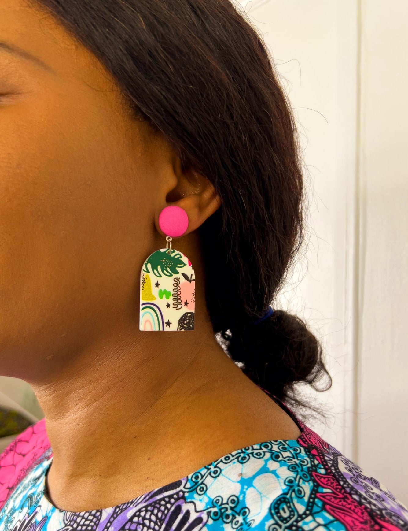 Boucles d'oreilles Amina en acrylique