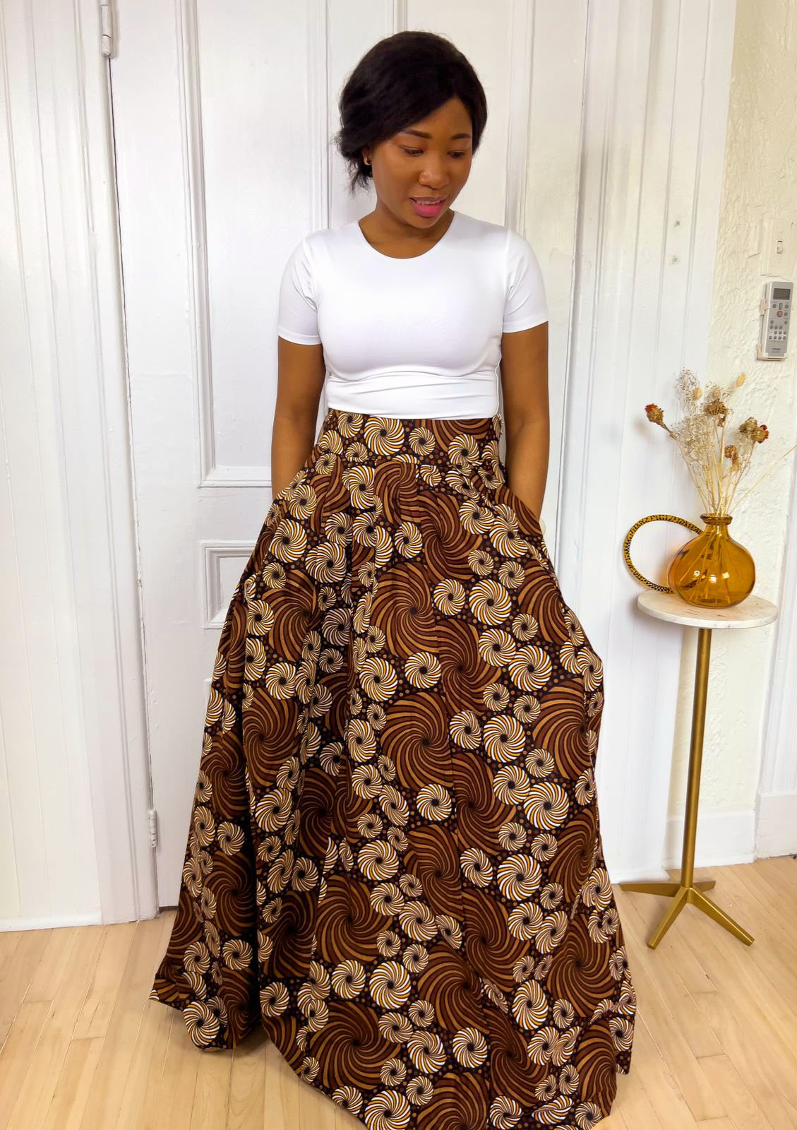 Jupe maxi Abimbola en tissu wax