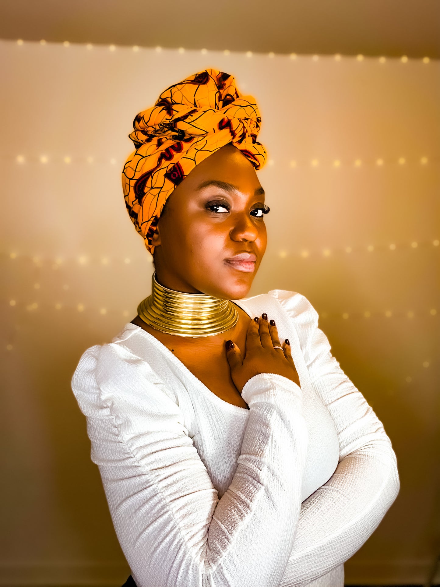 Headwrap Lisolo en tissu wax imprimé africain