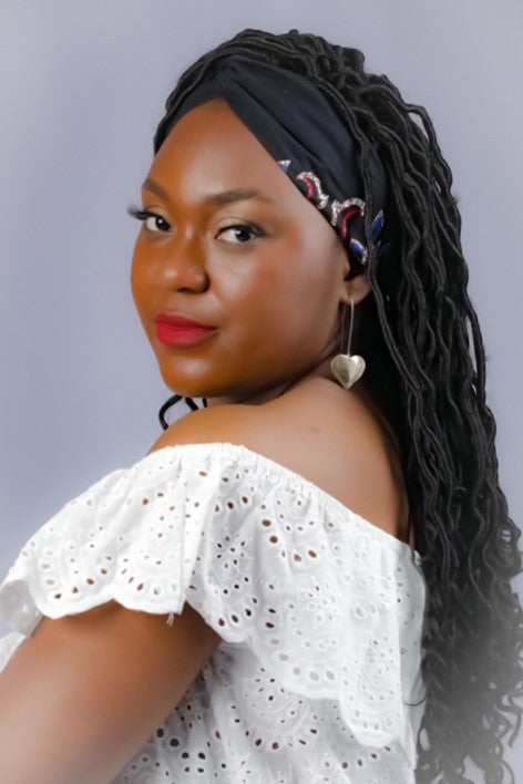 Bandeau croisé Liessa en imprimé africain