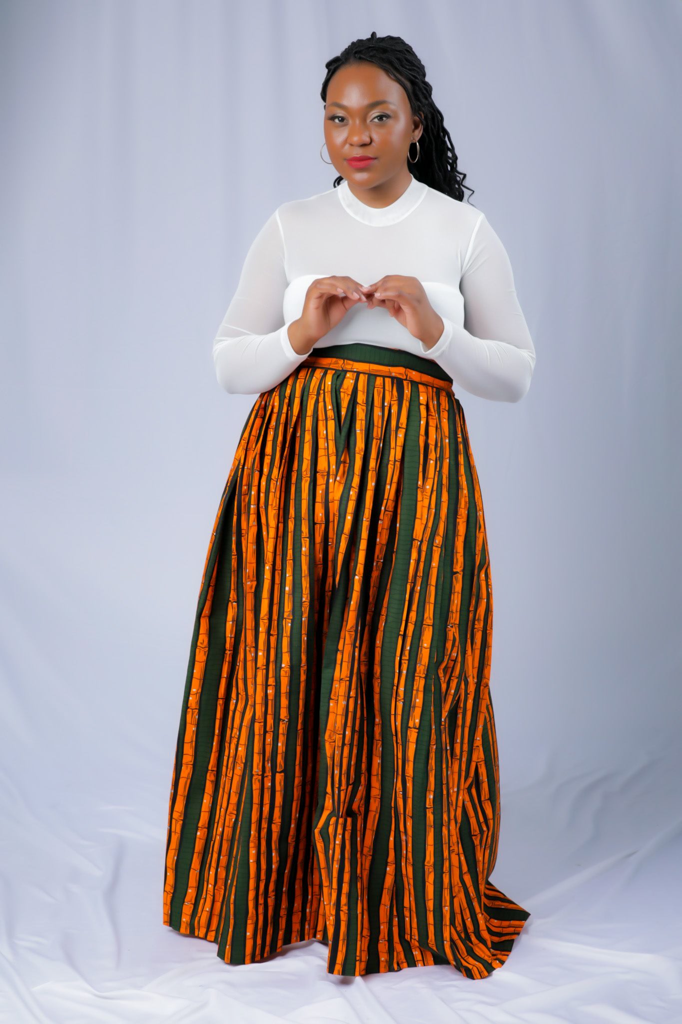 Jupe maxi Abimbola en tissu wax