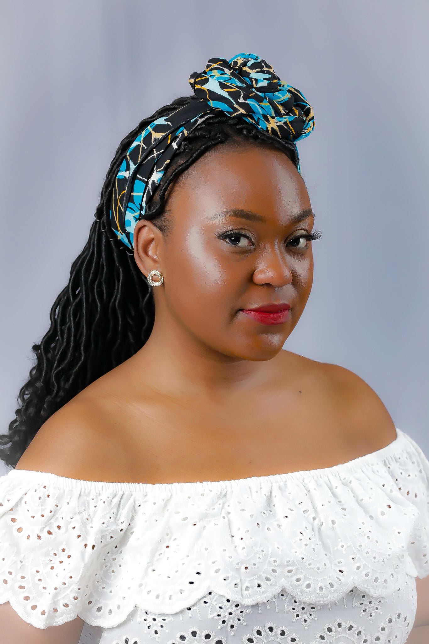 Headwrap Lisolo en tissu wax imprimé africain