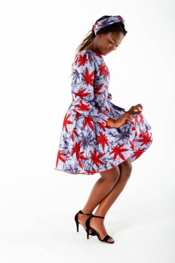 Robe Likasa en imprimé africain