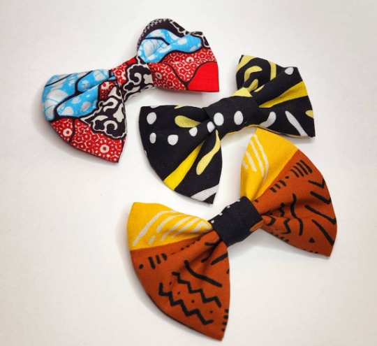 Barrette Kossi en tissu imprimé africain