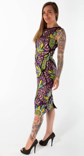 Robe Pelisa en tissu imprimé africain