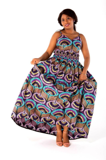Robe Monela en imprimé africain