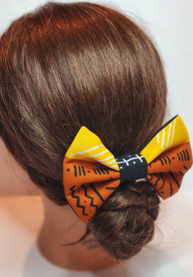Barrette Kossi en tissu imprimé africain