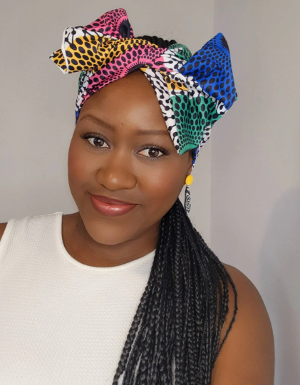 Bandeau flexible Kanga en tissu wax imprimé africain