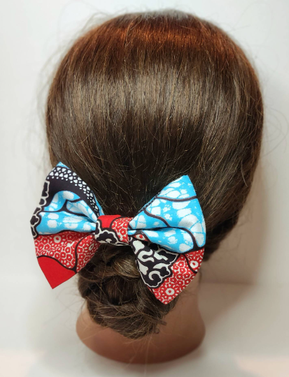Barrette Kossi en tissu imprimé africain
