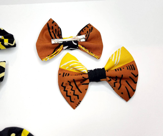 Barrette Kossi en tissu imprimé africain