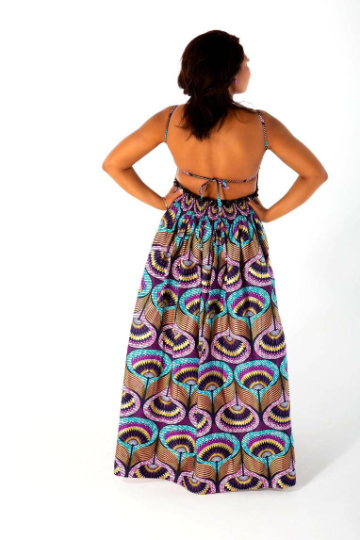 Robe Monela en imprimé africain