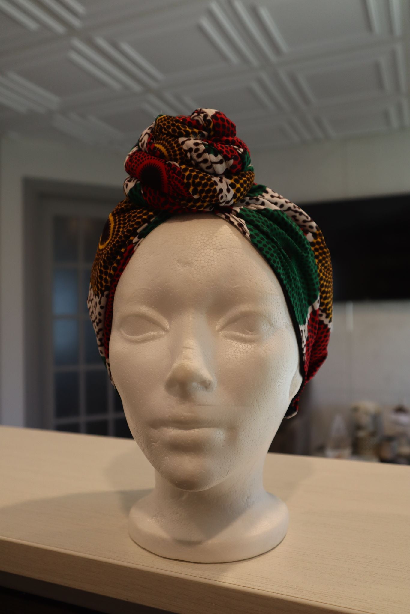 Turbans pré attaché en tissu imprimé africain